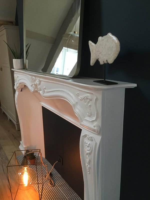 peinture encadrement cheminée